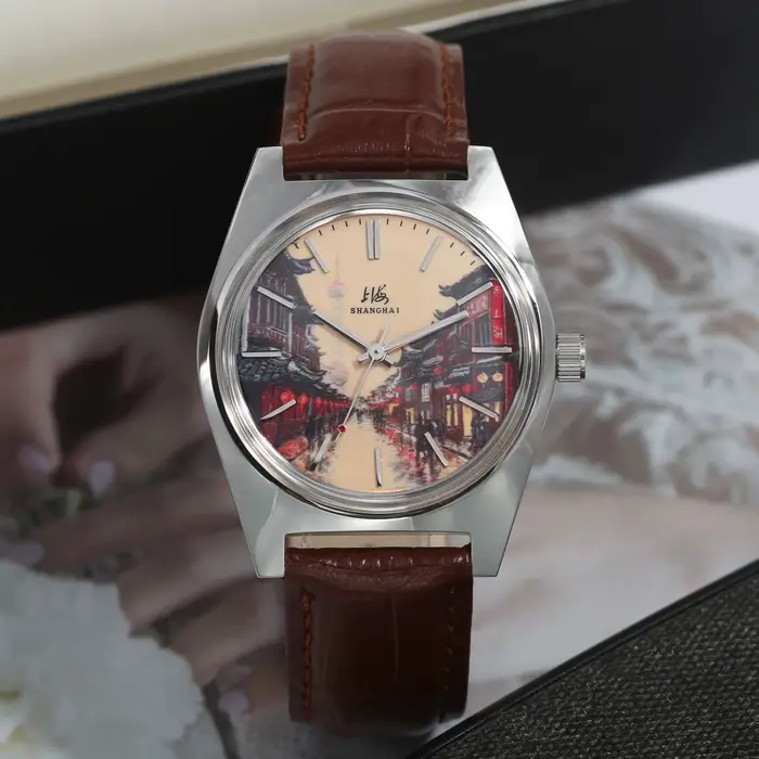 Montre mécanique à remontage manuel HEIMDALLR 36mm pour hommes style rétro classique cadeau occasionnels spéciales