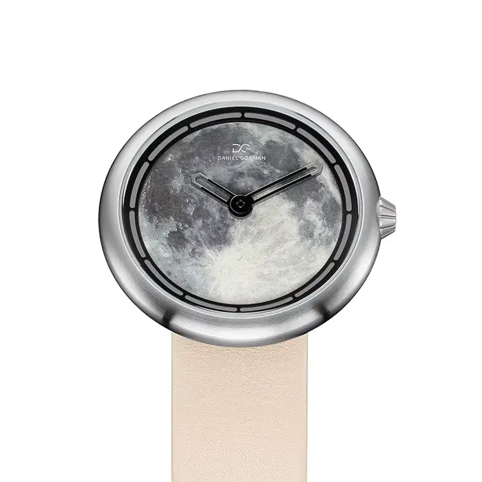 Montre Mars Dial en acier inoxydable avec bracelet en cuir pour homme et femme pour toutes occasions et cadeaux unisexe