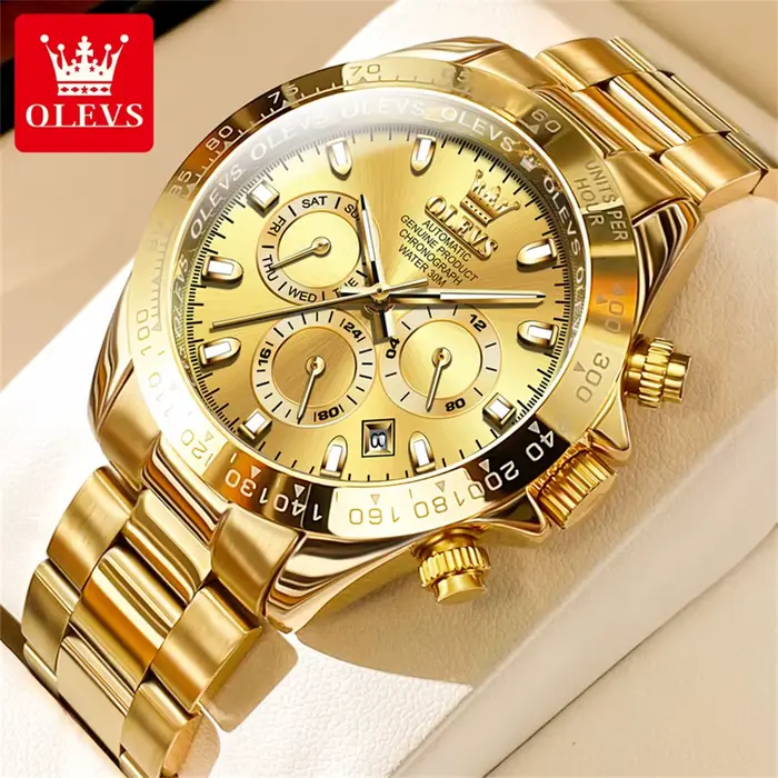 OLEVS 6638 marque originale classique homme montre de luxe automatique mécanique montres pour hommes