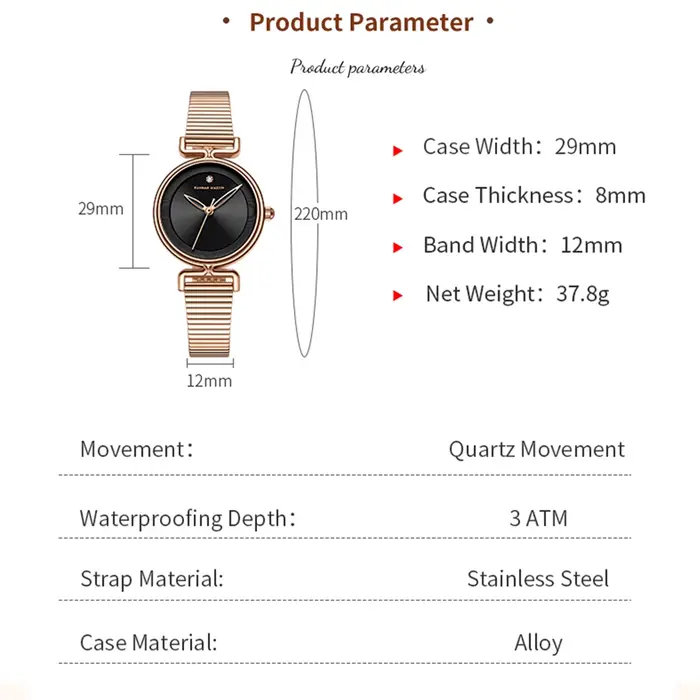 Montre Nordique Étanche pour Femme