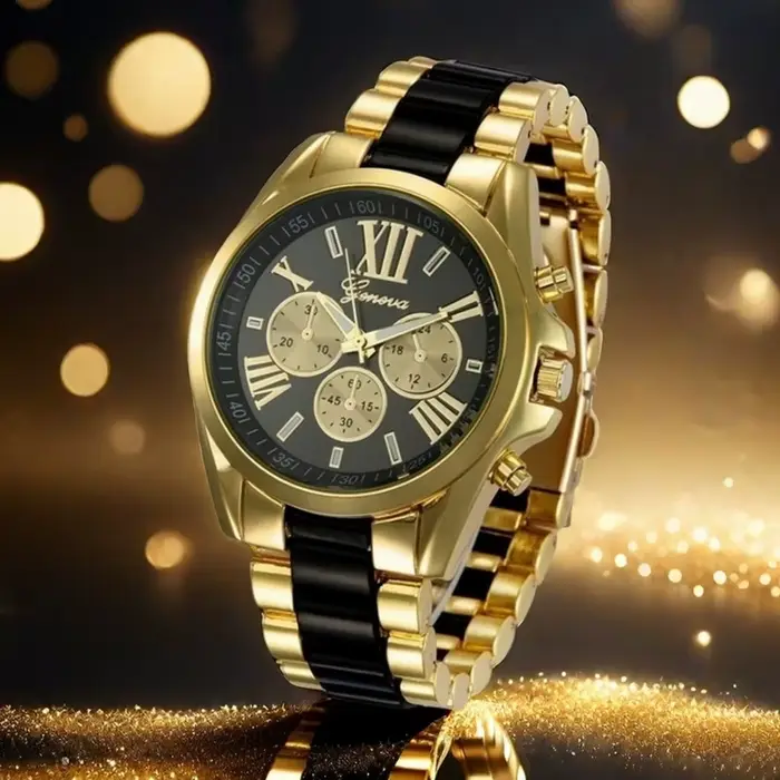 Hommes montres exquises de luxe doré Quartz acier montre-bracelet mode classique Masculino Relogio décontracté affaires horloge mâle Saati