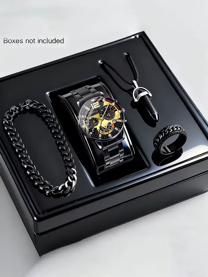 Ensemble de montre à Quartz tendance pour hommes