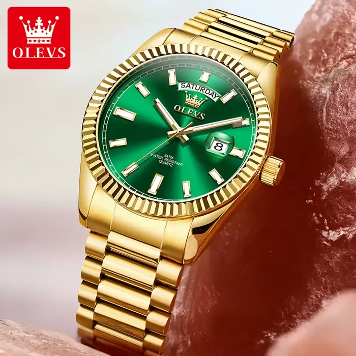 OLEVS 5650 homme montre de luxe Original affaires Sport montres à Quartz étanche lumineux semaine Date