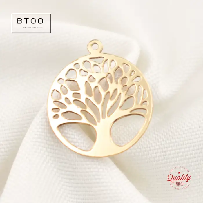 Breloque Arbre de Vie en Or Rempli 14K