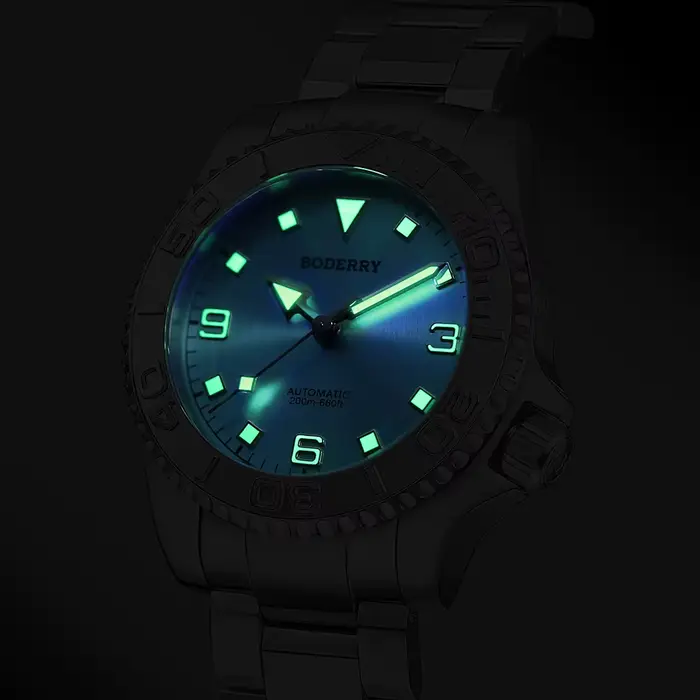 Boderry-Montre-bracelet mécanique automatique en titane pour homme