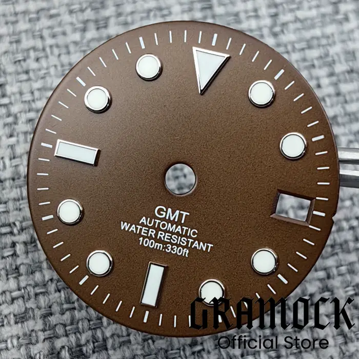 Gramock – cadran de montre Vintage marron café