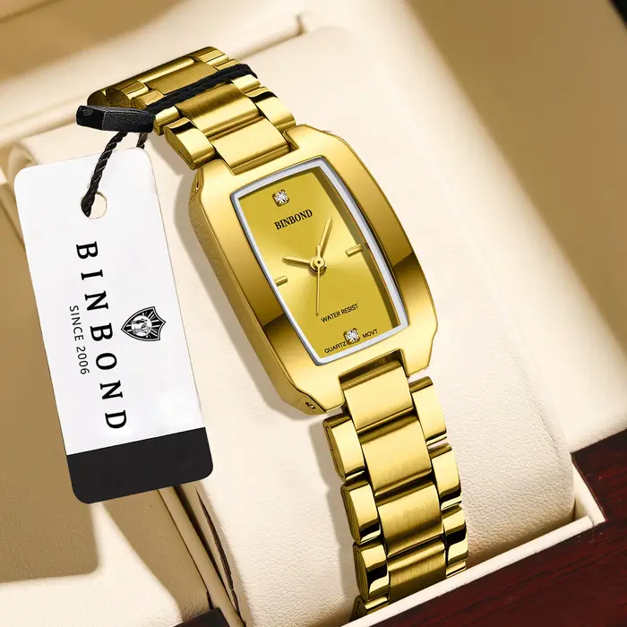Montres-bracelets en quartz élégantes et durables de luxe BINBOND pour femmes