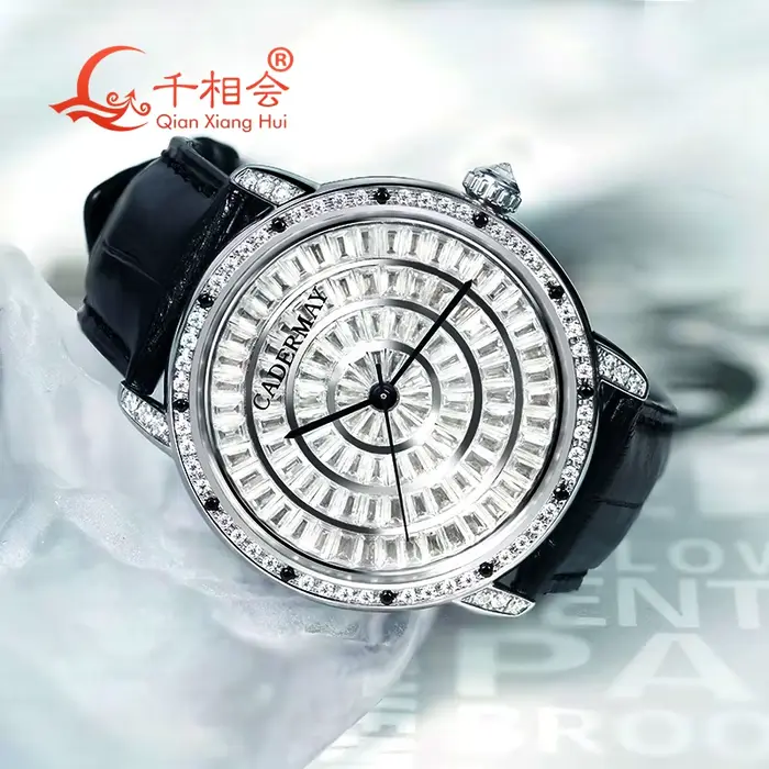 Montre-Bracelet Baguette Moissanite Complète pour Homme