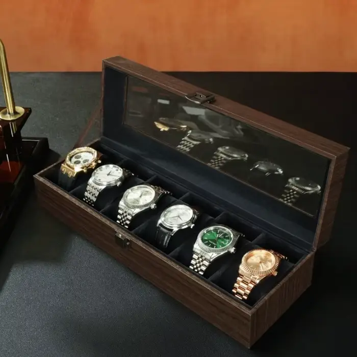 Boîte de montres en bois boîtes de montre pour hommes organisateur
