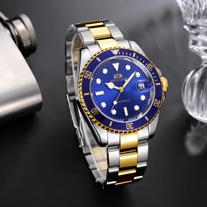 PAULAREIS P hommes montre classique lunette rotative