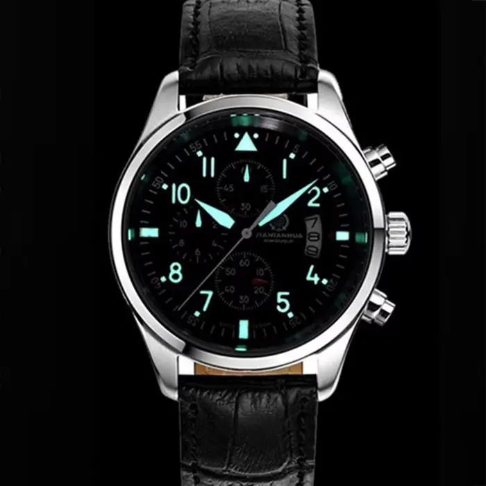 Chronographe Carnaval Montre Homme Luxe Quartz Plongeur Résistant à l'Eau Occasions Spéciales