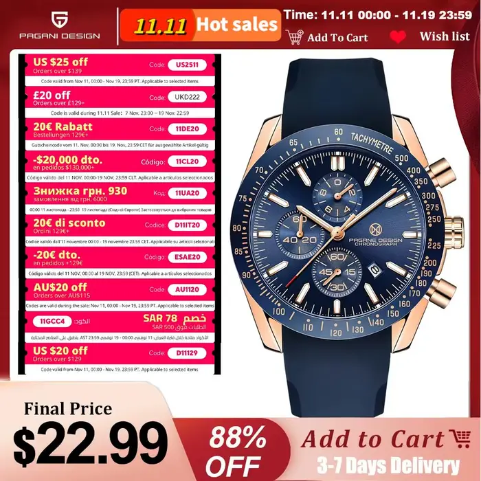 Montre Quartz Automatique Hommes Élégante Multifonctionnelle Occasions Spéciales Étanche Robuste Chronomètre Mode Décontracté
