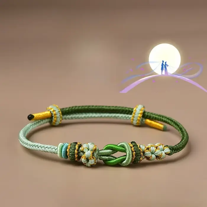 Bracelet ULrouge tressé réglable perles portables pour femmes couleurs variées harmonie et beauté intérieure occasion spéciale