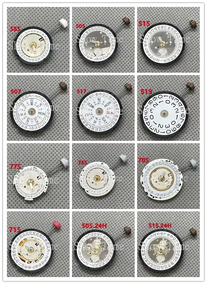Pièces de montre, mouvement à quartz suisse ronda 585 505 515 507 517 519 785 775 705 715 505.24H 515.24H avec batterie