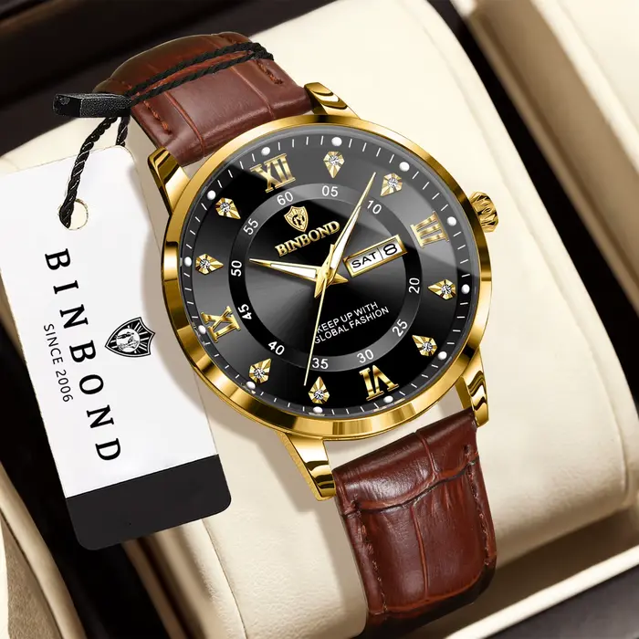 Montres à quartz BINBOND pour hommes