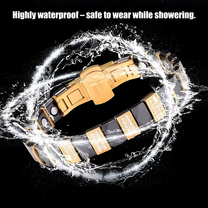 ARADOO – Bracelet en céramique et acier titane de qualité supérieure pour hommes et femmes