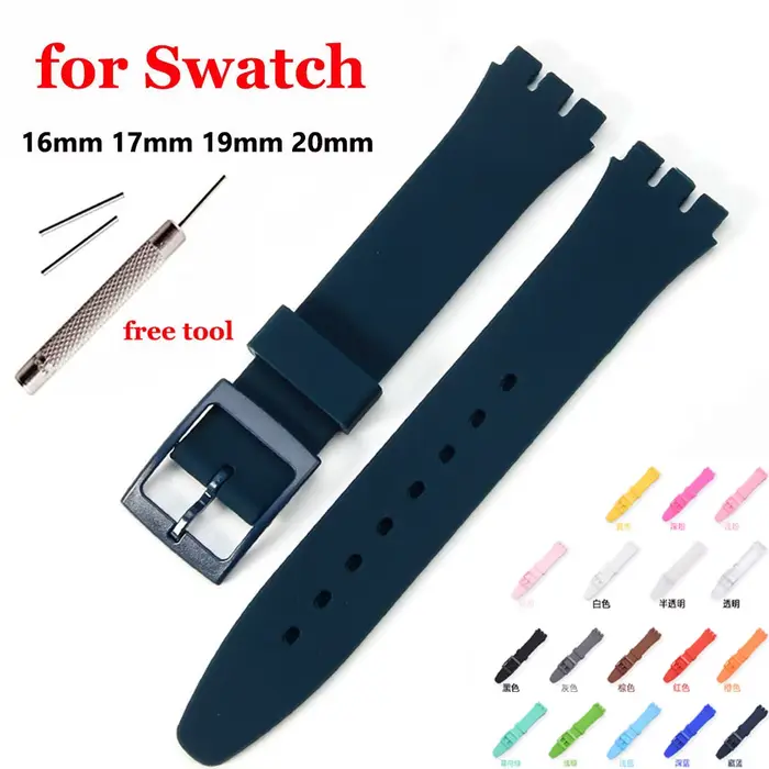 Bracelet en caoutchouc pour Swatch