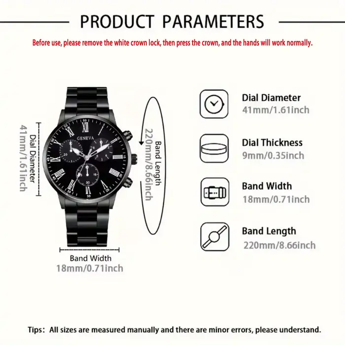 Montre d'affaires de mode pour hommes
