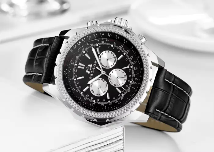 Montre automatique à mouvement mécanique pour homme