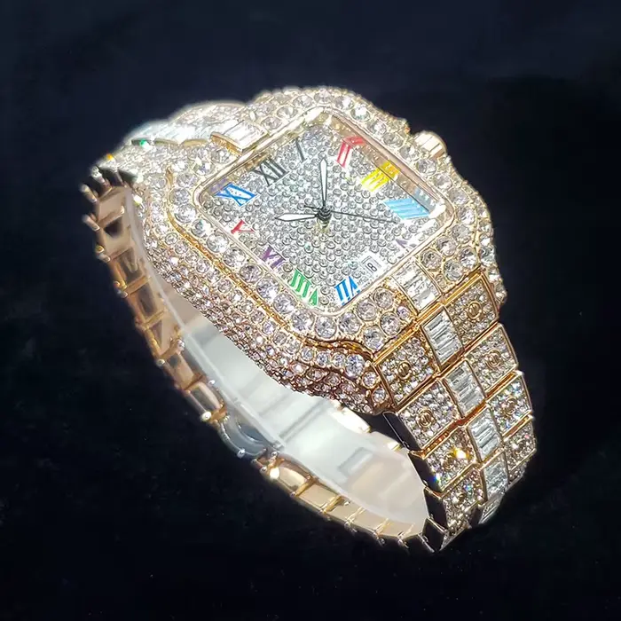 Montre de luxe en diamant pour hommes