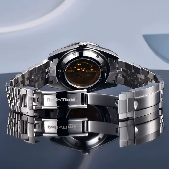 Nouvelles montres automatiques pour hommes 39mm montre-bracelet mécanique en acier inoxydable