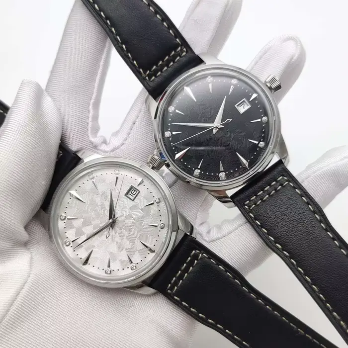 Montre mécanique automatique vintage homme bracelet en cuir noir résistance à l'eau boîtier en acier inoxydable élégance masculine occasionnels spéciaux