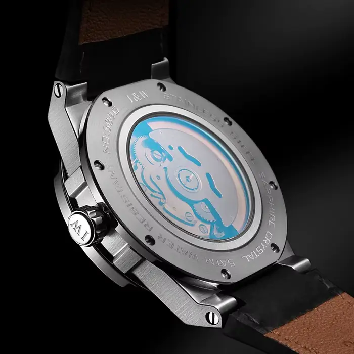 Montre homme Carnival automatique avec résistance à l'eau 5 barres pour homme élégance et polyvalence montres mécaniques acier inoxydable cuir bracelet quartz analogique multifonction horlogerie de luxe occasions spéciales