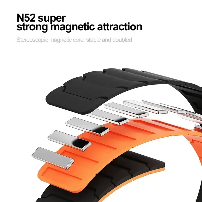 Bracelet magnétique en silicone de 20mm pour Withings ScanWatch 2 42mm/ScanWatch 42mm