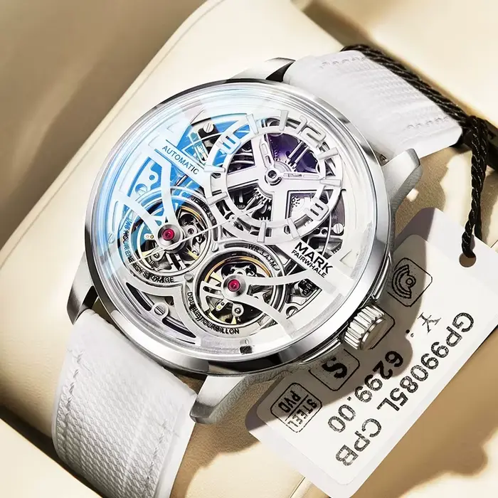 Montre-bracelet mécanique automatique pour homme Mark Fairwhale Fashion Tourbillon