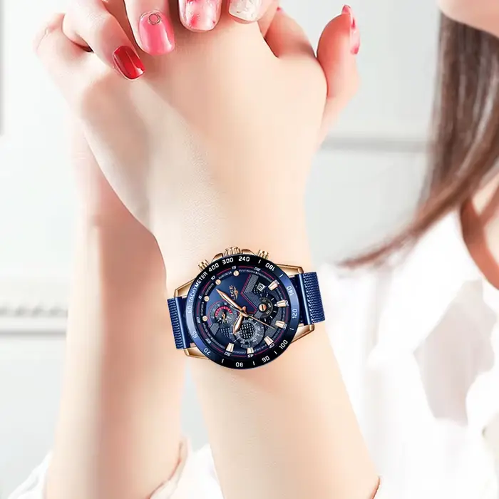 LIGE nouveau or Rose femmes montre haut de gamme