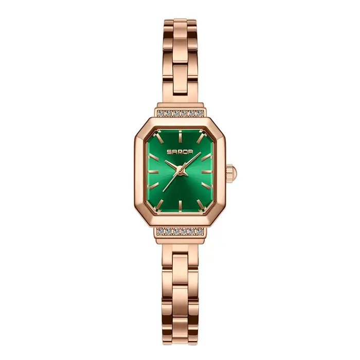 Nouvelle montre pour femme à la mode avec Bracelet en or Vintage et luxe Ins Style femme montres à Q
