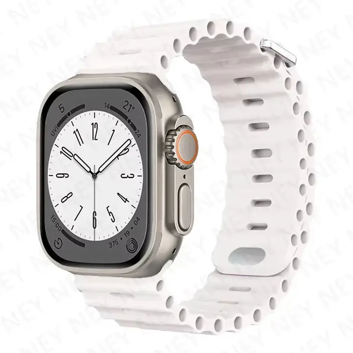 Bracelet en silicone pour Apple Watch Ultra, 44mm, 45mm, 40mm, 41mm, 42mm, Bracelet d'origine 1:1, i