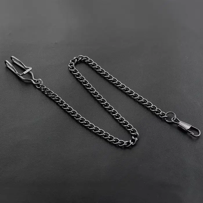 Chaîne de montre de poche en argent de luxe Vintage, 37.5cm, collier Antique, accessoires pour homme
