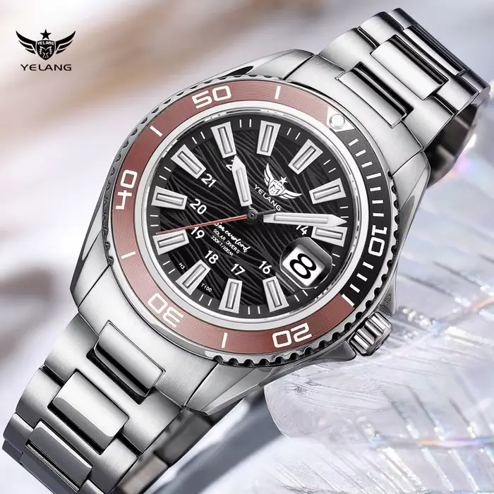 Montre Yelang V1214 Femme Acier Inoxydable Saphir Quartz Élégante Lumineuse Polyvalente Occasions Spéciales