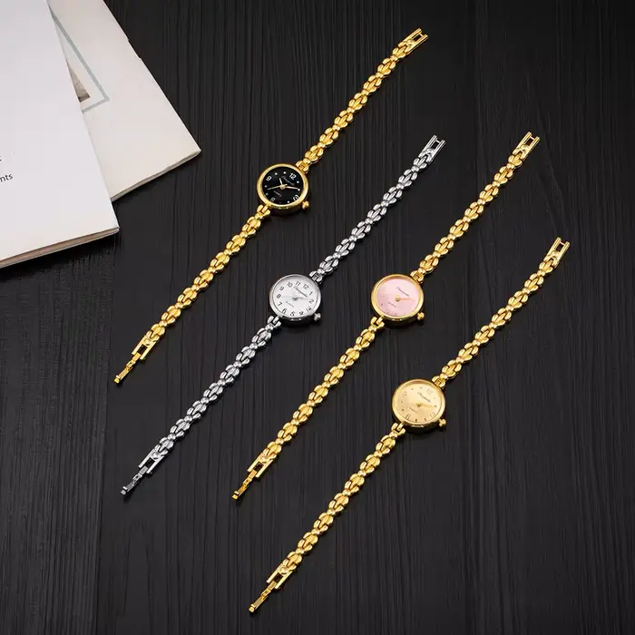 Montre TINUORA Femme Luxe Alliage Doré Élégante Quartz Occasions Spéciales
