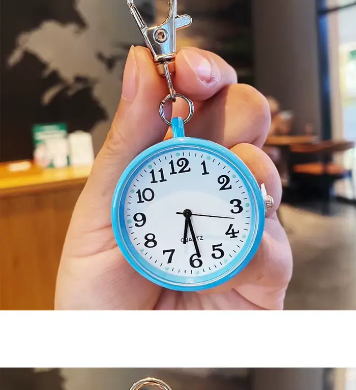Montre de poche à quartz élégante et compacte avec porte-clés pour homme femme infirmière médecin étudiant occasions spéciales cadeau