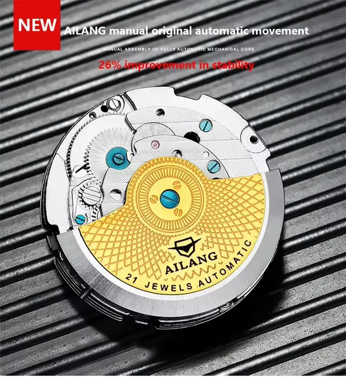 Montre Daniel Gorman pour homme, montre mécanique automatique squelette en acier inoxydable, résistante à l'eau, bracelet en cuir, pour occasions formelles et informelles