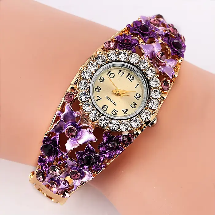 Montre-bracelet en acier inoxydable avec strass vintage pour femmes élégante et sophistiquée pour toutes les occasions