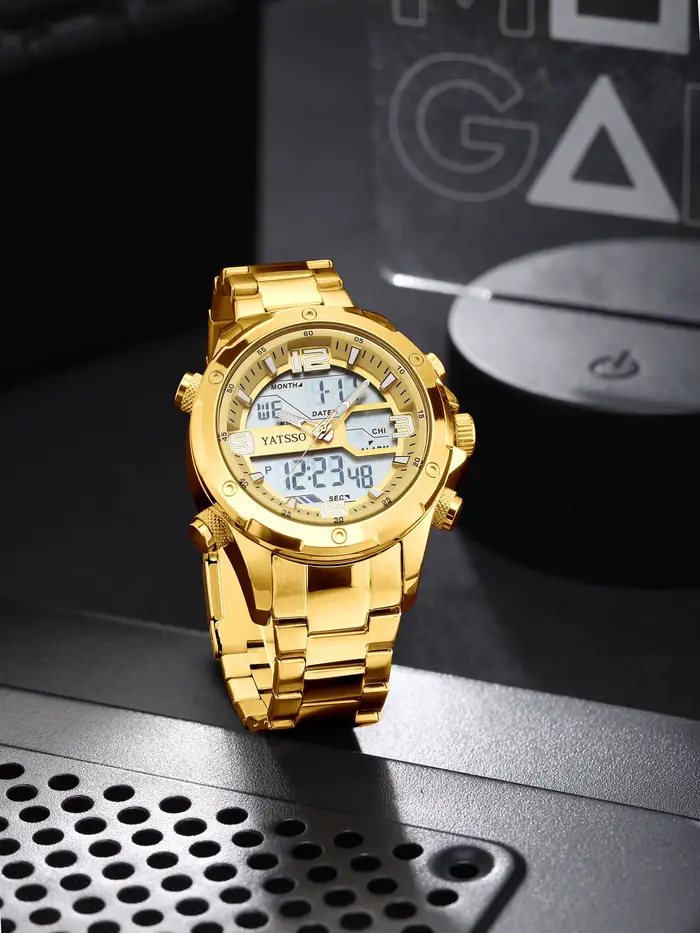 Montre hybride homme résistante à l'eau avec affichage analogique-digital et fonctionnalités avancées pour activités quotidiennes et sportives