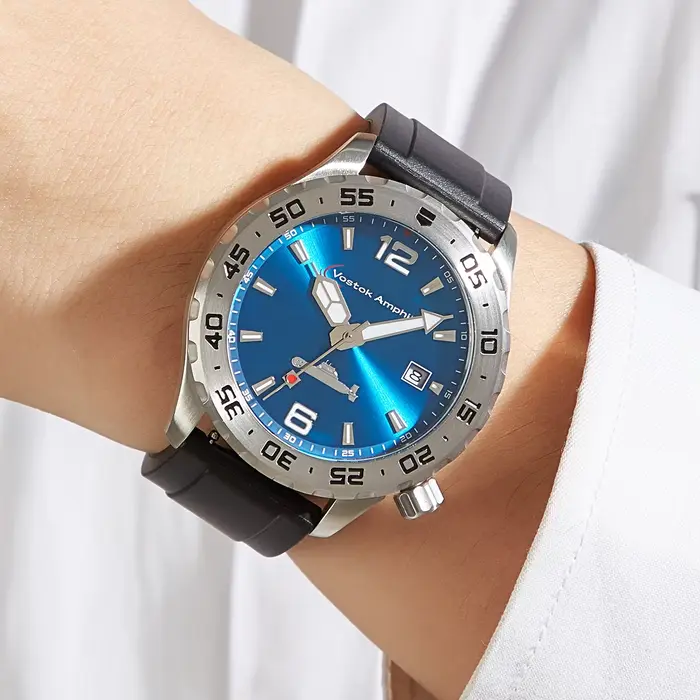 Montres mécaniques Vostok Amphibia automatiques pour homme, design européen F1, montre-bracelet russ