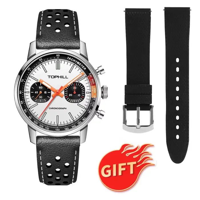 TOPHILL montres pour hommes 1963 chronographe montre-bracelet mécanique mouette ST1901 mouvement pil