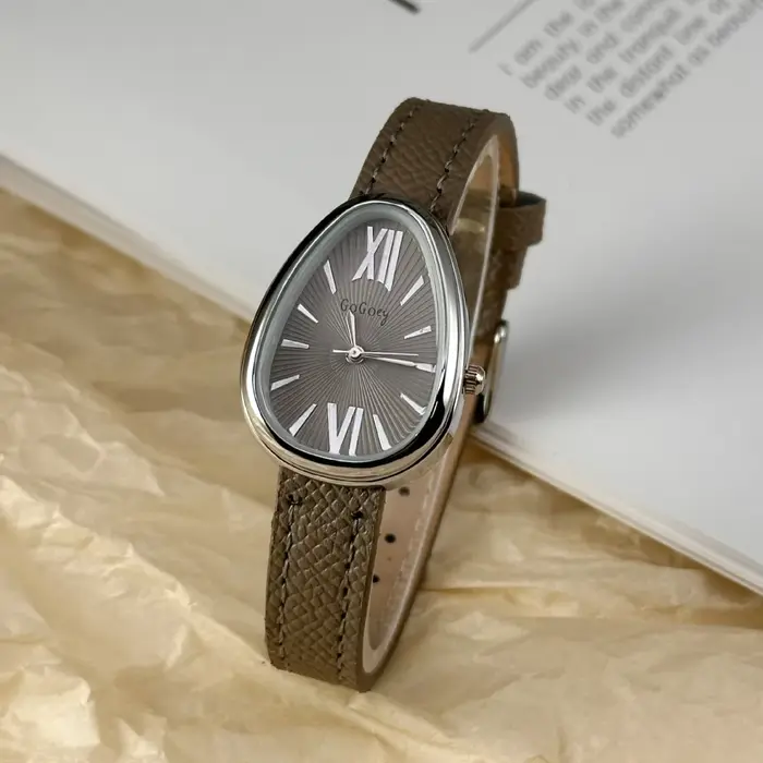 Montre Femme Tête de Serpent de Marque Célèbre, Bracelet en Cuir Rouge, Montre-Bracelet à Quartz pou