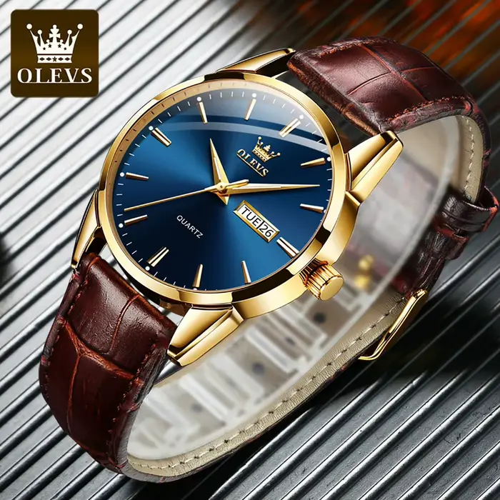 Montre à Quartz de Marque de Luxe pour Homme