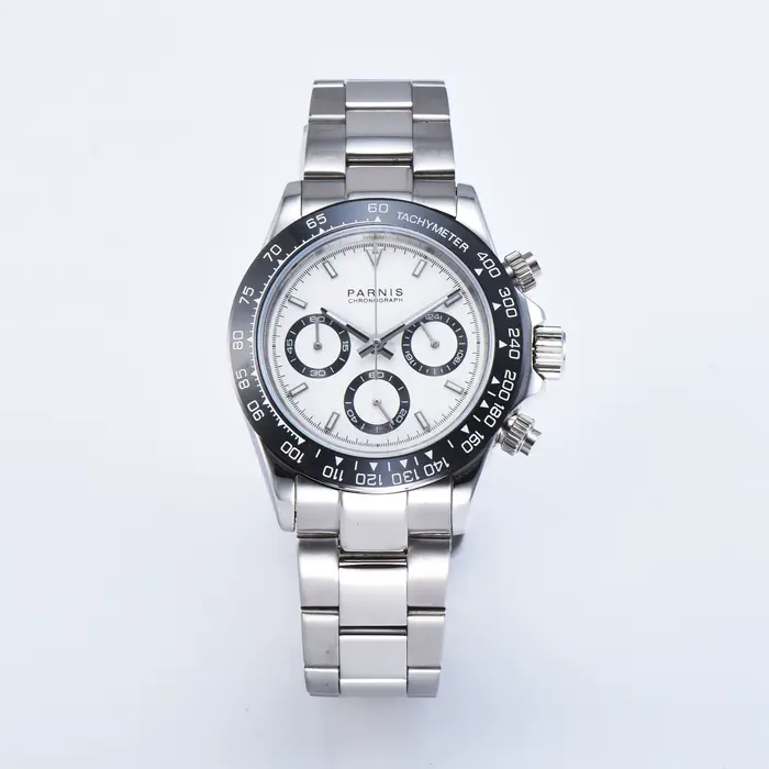 Montre pour homme Fashion Parnis, cadran de 39 mm, chronographe à quartz, marque haut de gamme, luxe