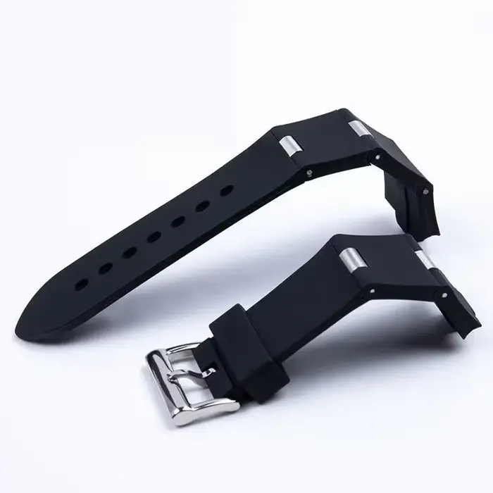 Bracelet de montre en caoutchouc noir