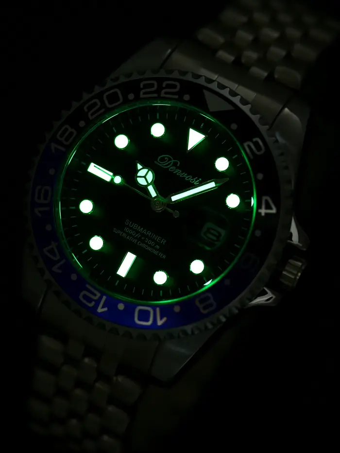 DENVOSI Montre à quartz lumineuse étanche pour hommes d'affaires de loisirs