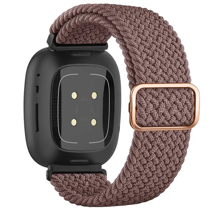 Bracelet élastique tressé pour Fitbit Versa SE 2 3 4, Bracelet réglable pour Fitbit Sense 2/Versa Li
