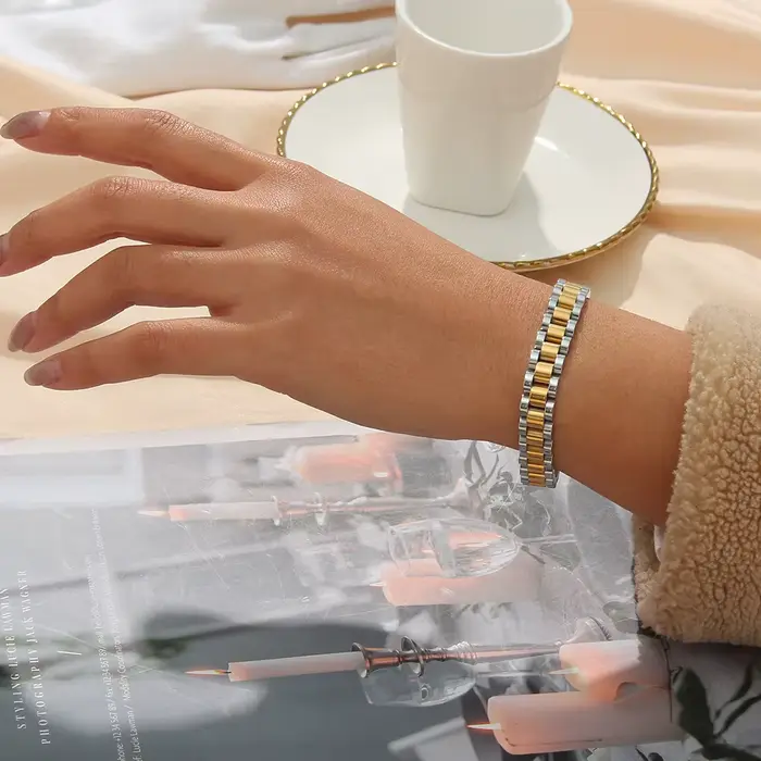 E.B.belle 2026 Nouveaux bracelets de montre en acier inoxydable couleur or et argent