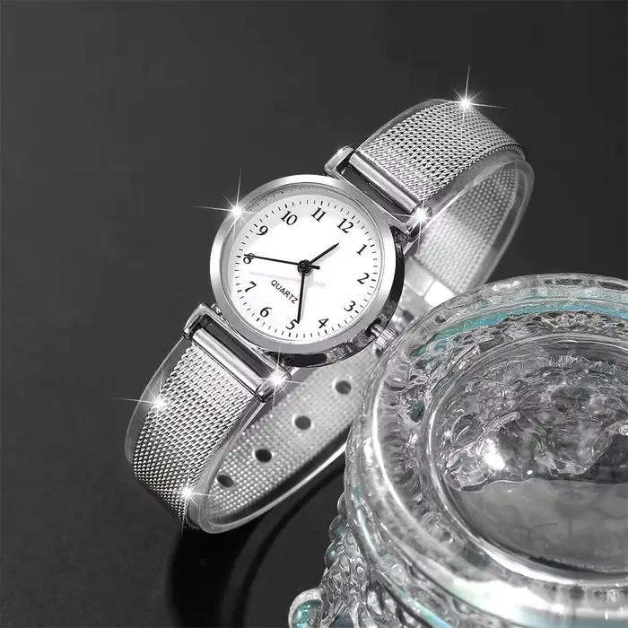 Femmes Montre de mode Bracelet décontracté montres ensemble dames Simple cadran Quartz