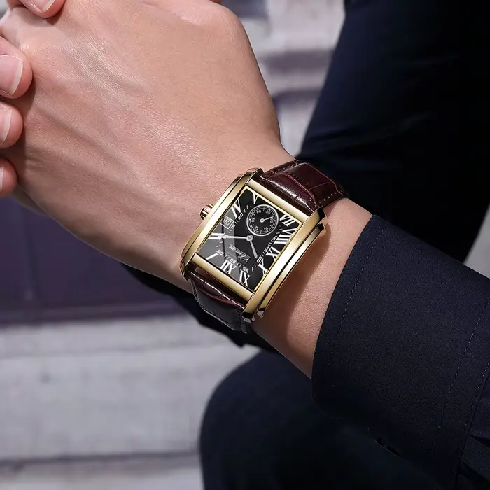 Montre à quartz carrée de marque CHENXI pour homme 2026